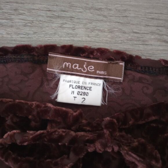 Y2K Parisian Brown Sheer Velvet Fairy Blouse - Picture 3 of 3